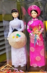 Búp bê áo dài Việt Nam - Áo dài truyền thống khăn đóng (28cm x 8cm x 8cm)