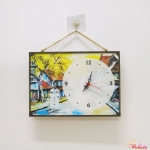 Đồng hồ gỗ chữ nhật 25x30cm