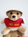 Quà tặng nhồi bông - Gấu đội nón lá Việt Nam lớn 18cm
