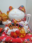 Mèo thần tài vẫy dùng nguồn đại 23cm