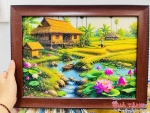Tranh gạo màu 35x45 cm
