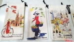 Túi canvas đeo điện thoại in cảnh Việt Nam 10x18cm