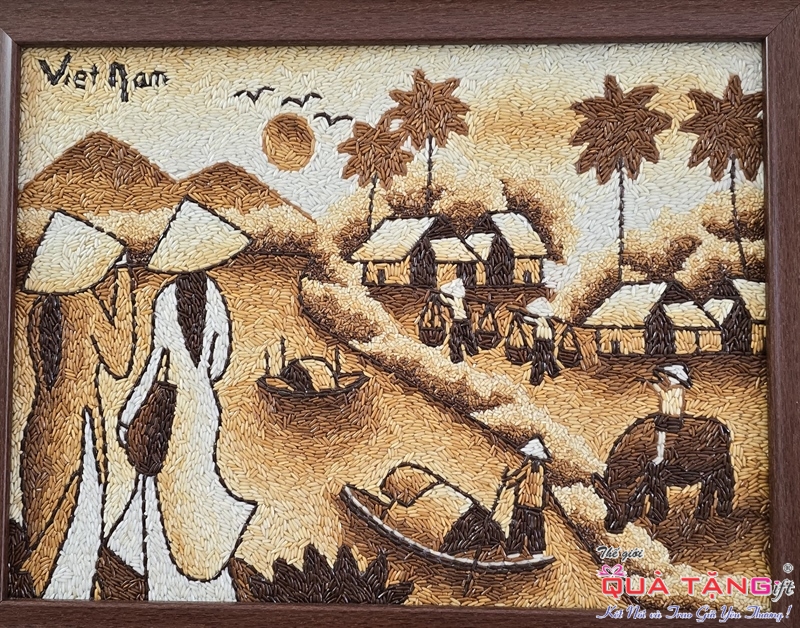 tranh gạo rang
