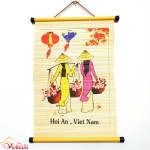 Tranh cuộn lưu niệm - Cô gái áo dài Việt Nam (33 cm x 46 cm)